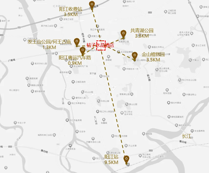 广东阳江江城金山路桔子水晶酒店